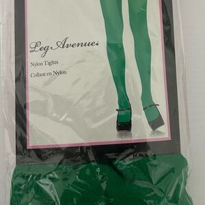 Leg Avenue Pink and Green Nylon Tights